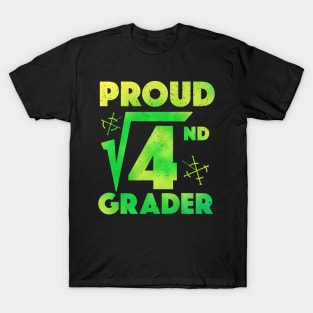 Proud 2nd Grader Square Root of 4 Teachers Students T-Shirt